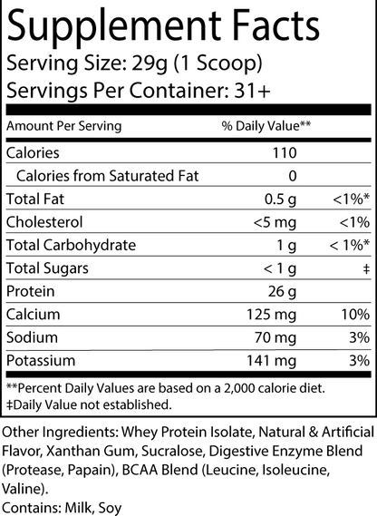 Whey Isolate (Vanilla Milkshake)